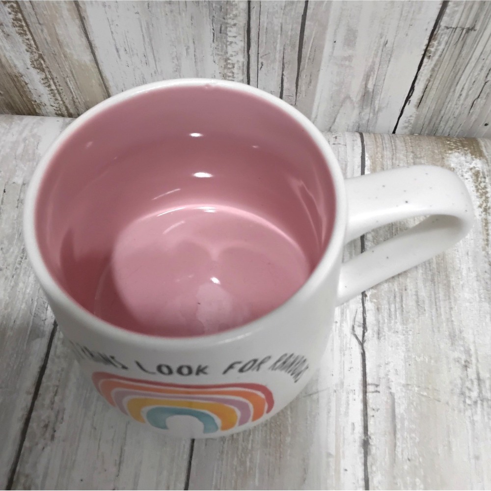 Good Day Rainbow Mug "When It Rains Look For Rainbows" Ceramic - Picture 4 of 4
